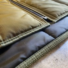 画像10: KHAKI COLOR DESIGN QUILTING ZIP UP VEST / Ladies L / MADE IN USA (10)