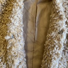 画像9: NO COLLAR POODLE BOA DESIGN JACKET / Ladies L (9)