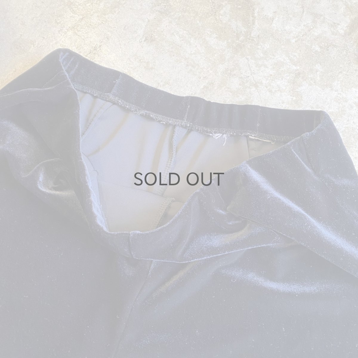 画像7: BLACK COLOR VELVET DESIGN SHORT PANTS / W28~W35 (7)