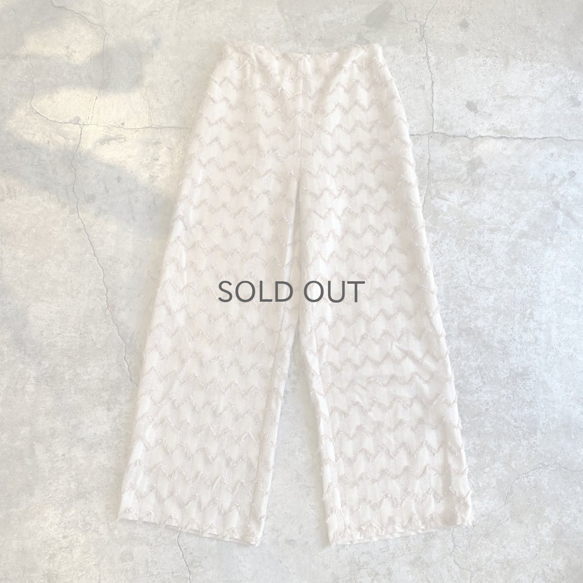 画像1: JAGGED PATTERN SHORT FRINGE DESIGN PANTS / W26~W30 (1)
