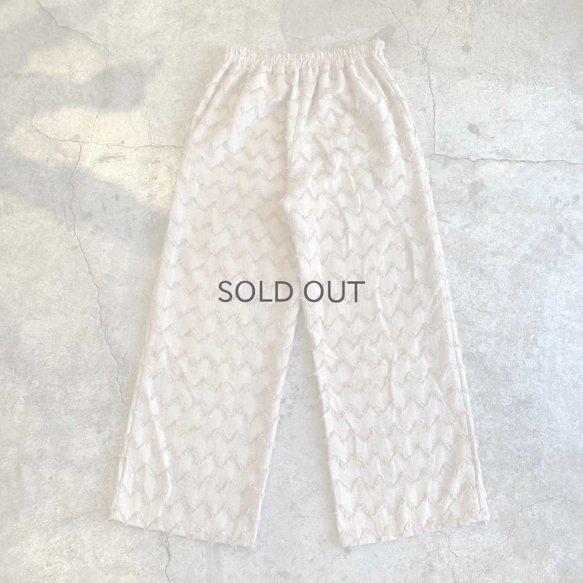 画像2: JAGGED PATTERN SHORT FRINGE DESIGN PANTS / W26~W30 (2)