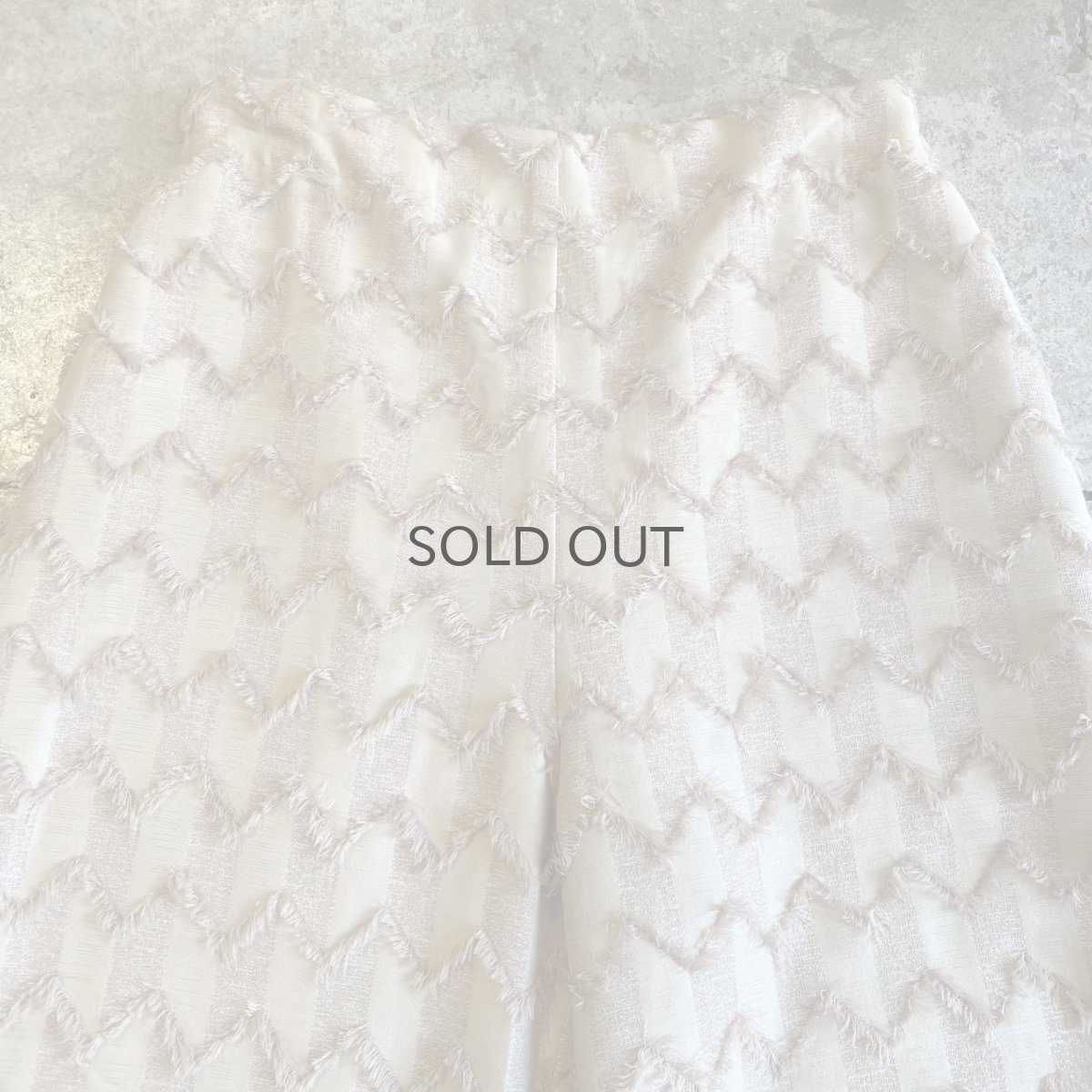 画像4: JAGGED PATTERN SHORT FRINGE DESIGN PANTS / W26~W30 (4)