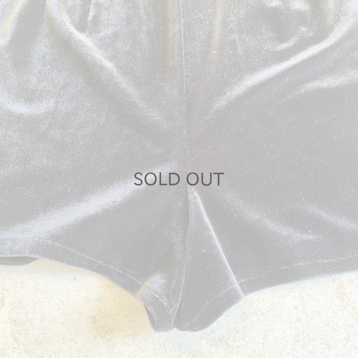 画像8: BLACK COLOR VELVET DESIGN SHORT PANTS / W28~W35 (8)