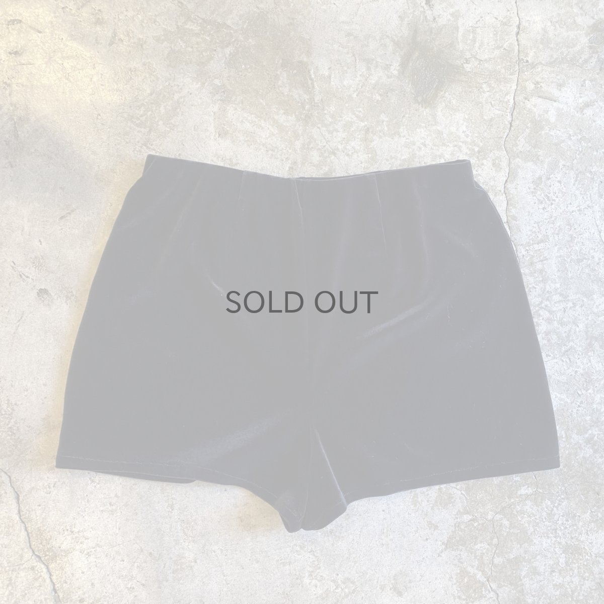 画像2: BLACK COLOR VELVET DESIGN SHORT PANTS / W28~W35 (2)