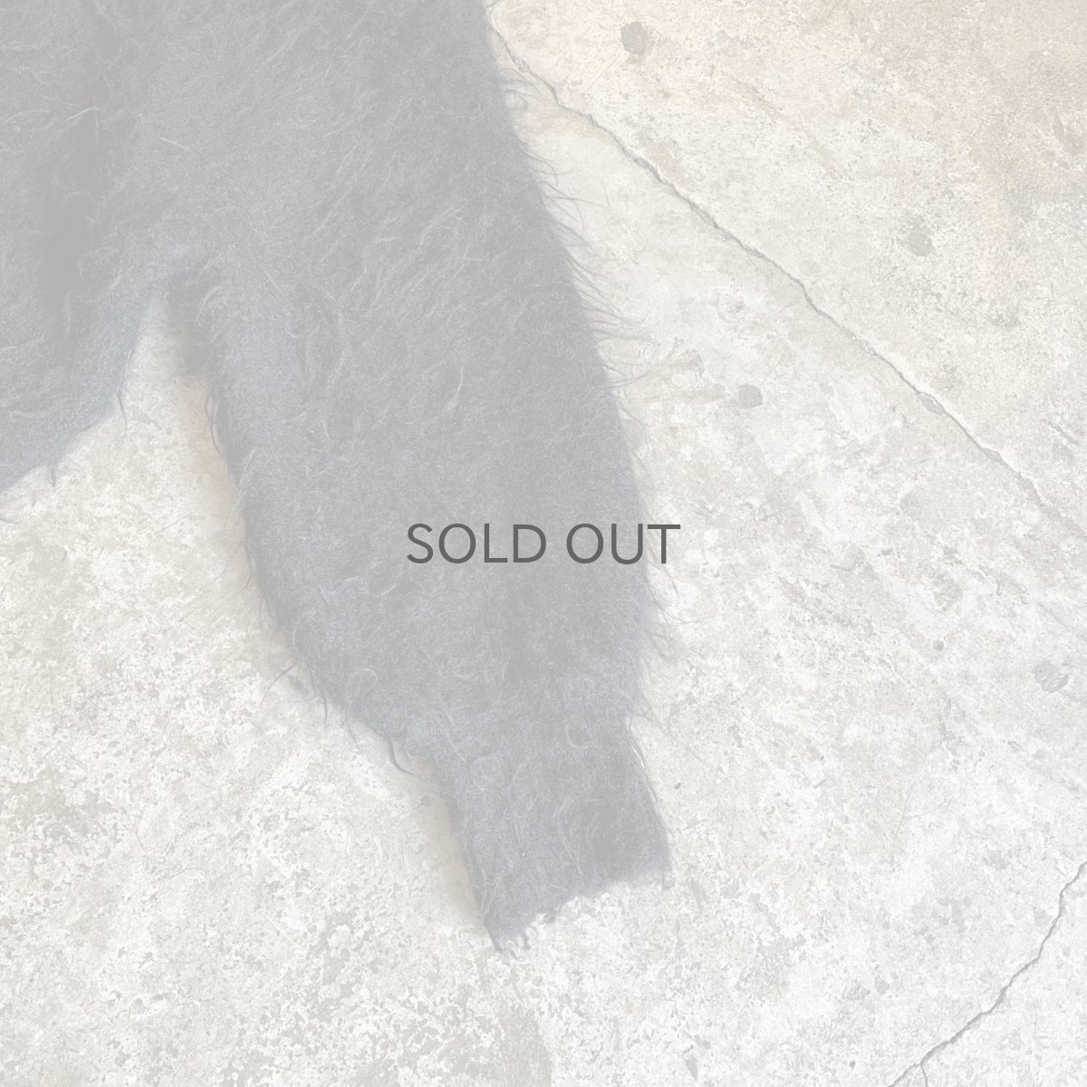 画像6: BLACK COLOR LONG SHAGGY DESIGN CARDIGAN / Ladies L (6)