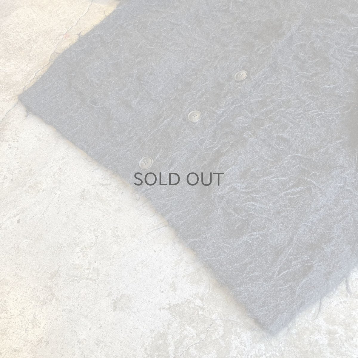 画像4: BLACK COLOR LONG SHAGGY DESIGN CARDIGAN / Ladies L (4)