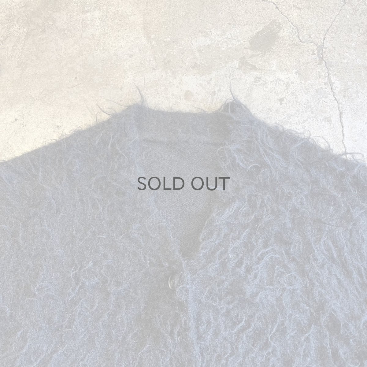 画像7: BLACK COLOR LONG SHAGGY DESIGN CARDIGAN / Ladies L (7)