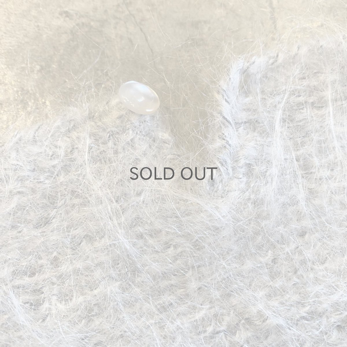 画像9: LIGHT GRAY COLOR DESIGN MOHAIR KNIT SWEATER / Ladies M (9)