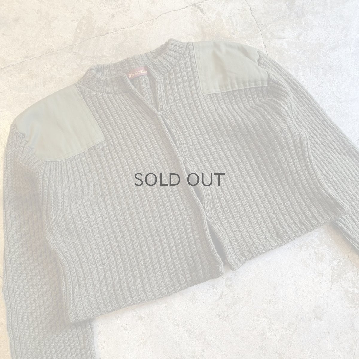 画像3: 【Wiz&Witch】"WEIRD" PATCH MILITARY HOOK UP CARDIGAN / OS (3)