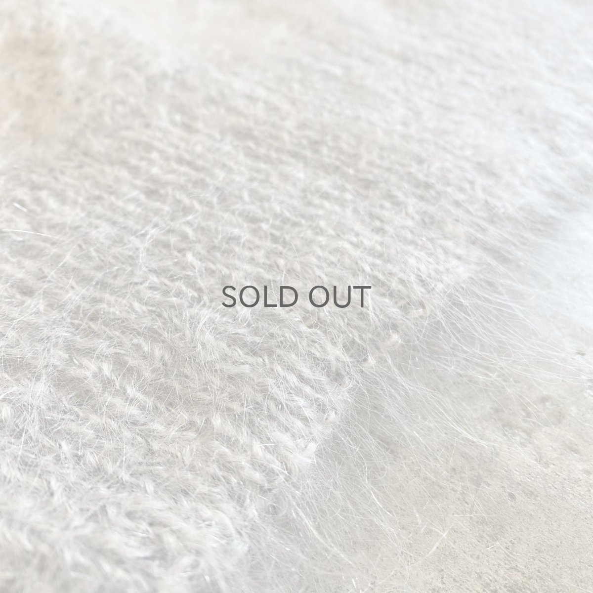 画像10: LIGHT GRAY COLOR DESIGN MOHAIR KNIT SWEATER / Ladies M (10)