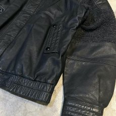 画像6: REAL LEATHER × KNIT SWITCHED ZIP UP JACKET / Mens M(L) (6)