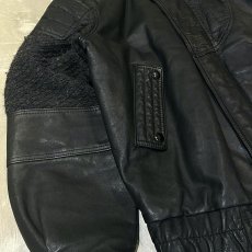 画像5: REAL LEATHER × KNIT SWITCHED ZIP UP JACKET / Mens M(L) (5)