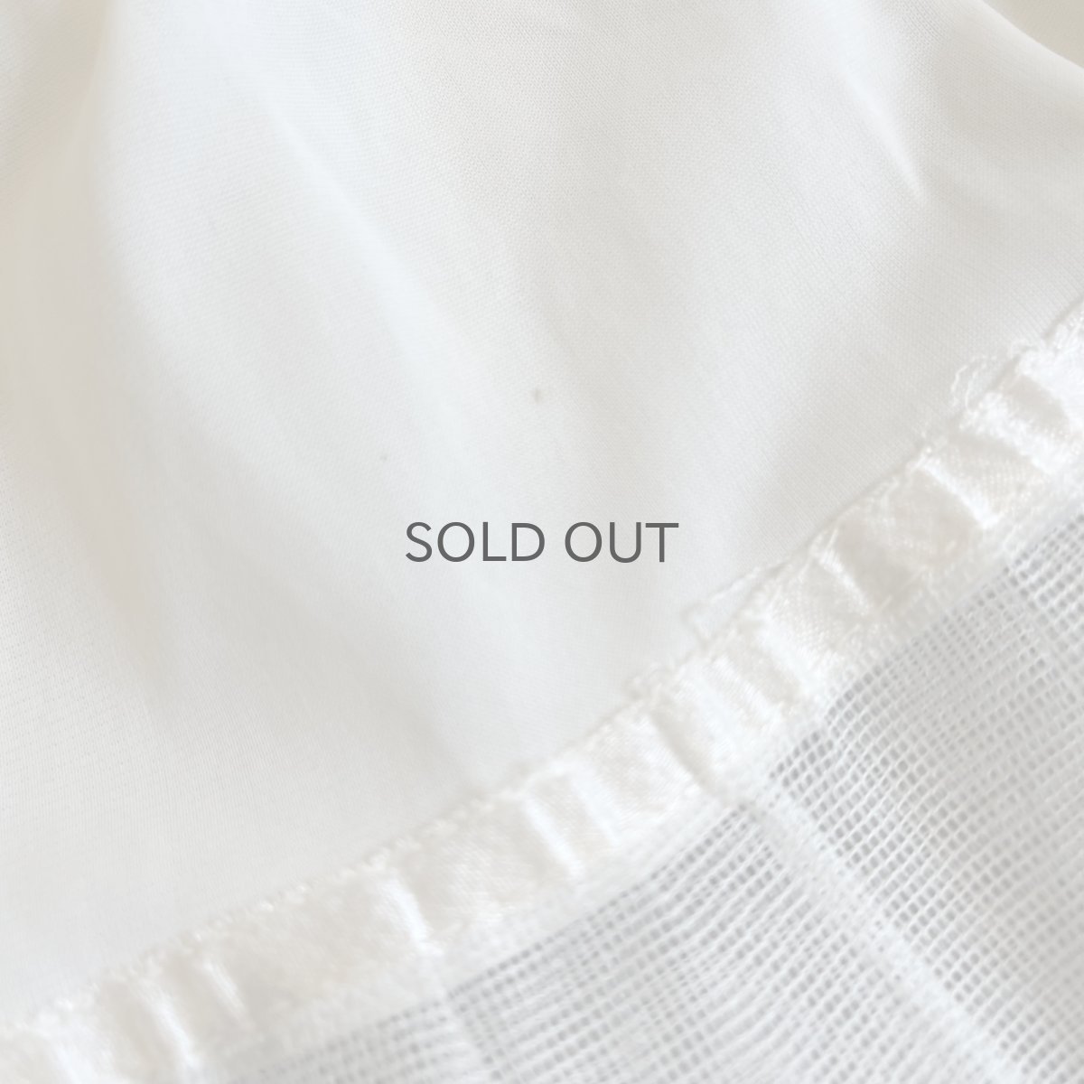 画像10: OLD WHITE COLOR SWITCHING DESIGN TIERED SHEER TULLE SKIRT / W23~W31 (10)