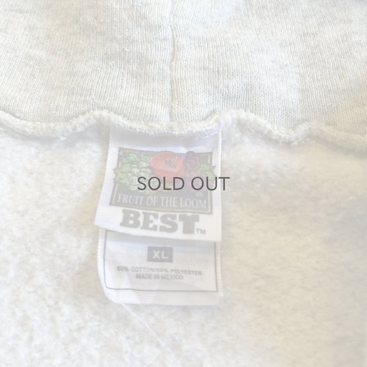 画像15: FRONT "NEW YORK USA" LOGO EMBROIDERY CRASH DAMAGE DESIGN SWEAT HOODIE / Ladies XL  (15)