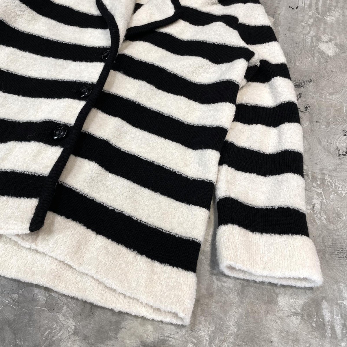 画像6: BICOLOR MATERIAL SWITCHED BORDER PATTERN JACKET / Mens L (6)