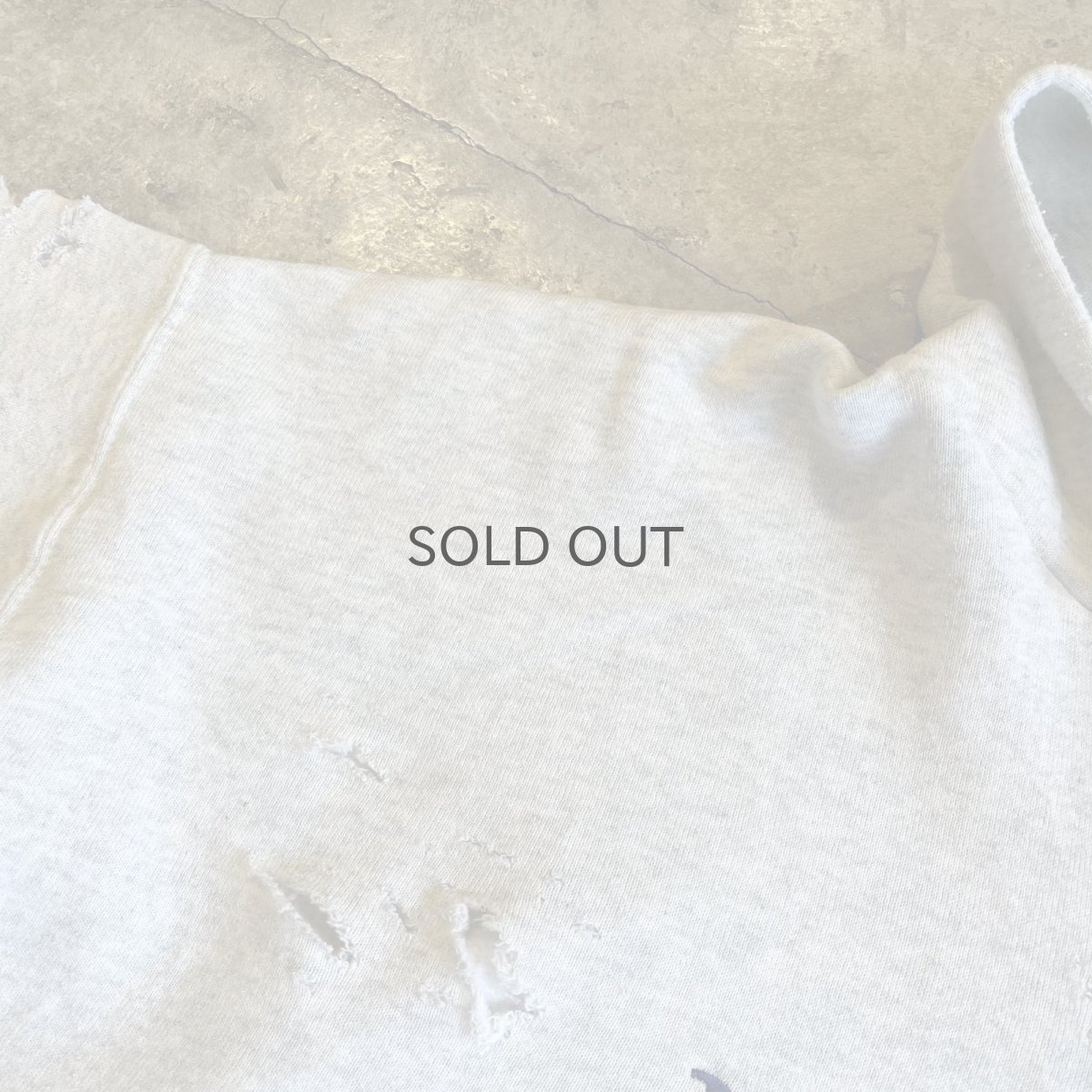 画像11: FRONT "NEW YORK USA" LOGO EMBROIDERY CRASH DAMAGE DESIGN SWEAT HOODIE / Ladies XL  (11)