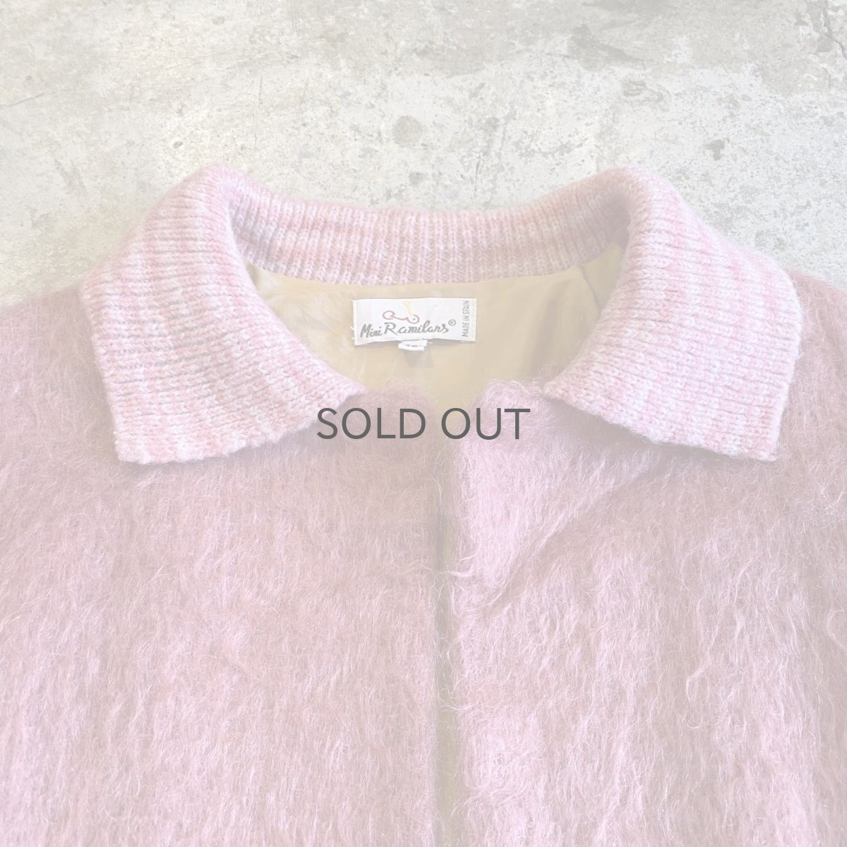 画像4: OLD PINK COLOR DESIGN MOHAIR POINT KNIT COAT / Ladies M / MADE IN SPAIN (4)