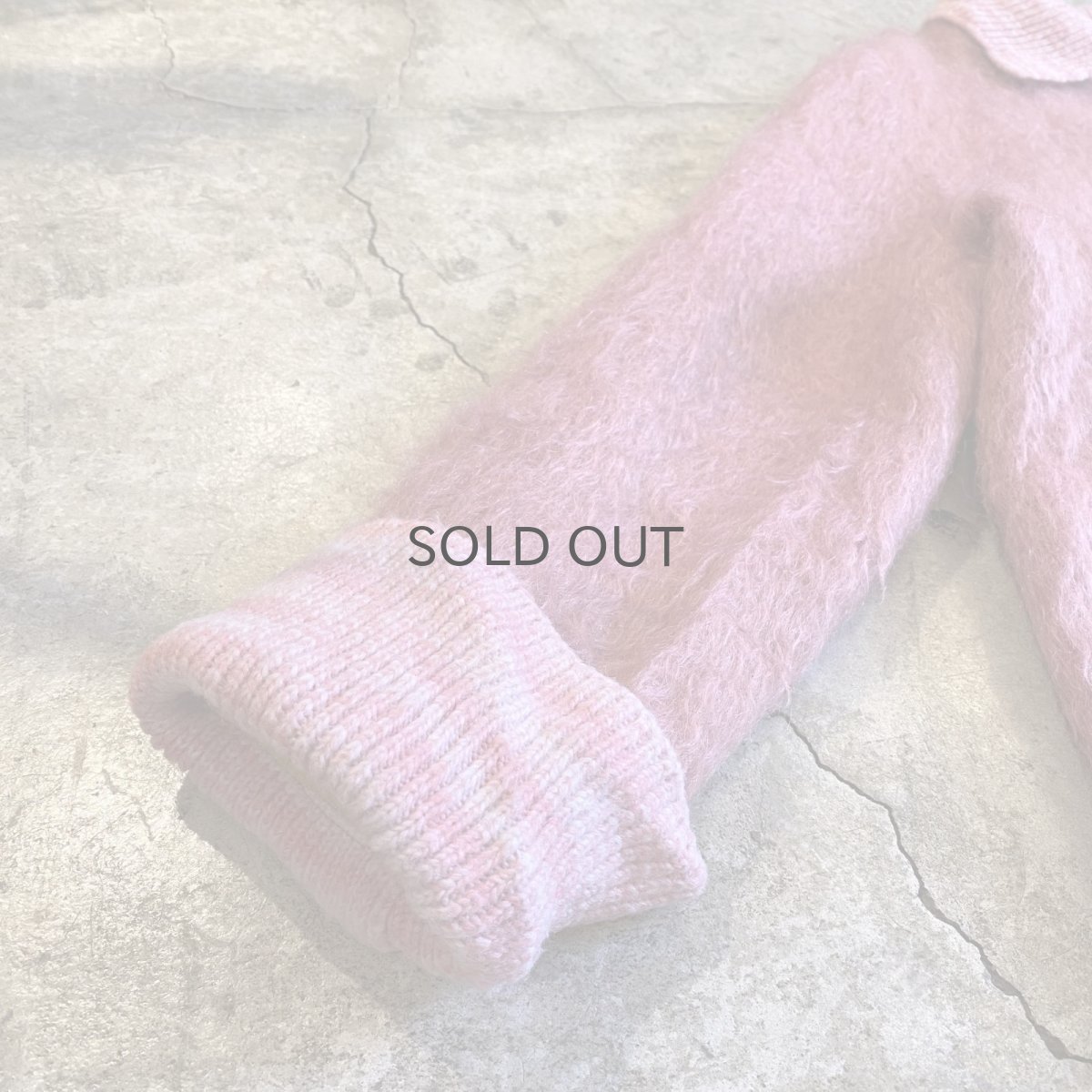 画像6: OLD PINK COLOR DESIGN MOHAIR POINT KNIT COAT / Ladies M / MADE IN SPAIN (6)