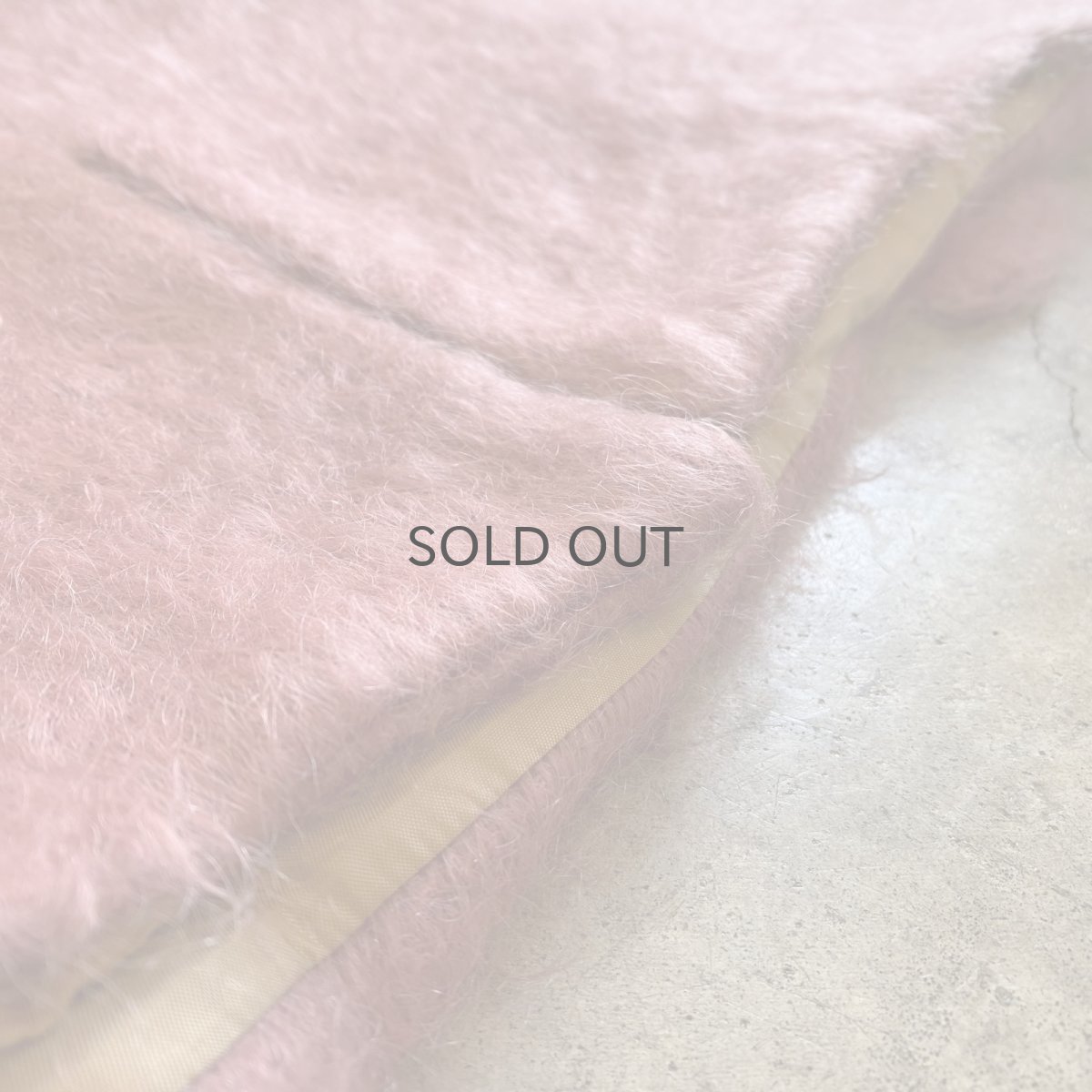 画像11: OLD PINK COLOR DESIGN MOHAIR POINT KNIT COAT / Ladies M / MADE IN SPAIN (11)