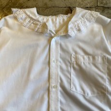 画像4: DESIGN FRILL COLLAR L/S LONG BLOUSE / Ladies L (4)