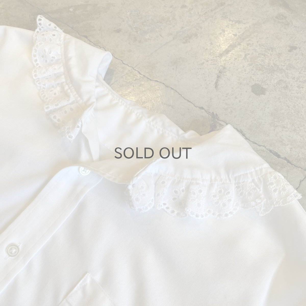 画像6: DESIGN FRILL COLLAR L/S LONG BLOUSE / Ladies L (6)