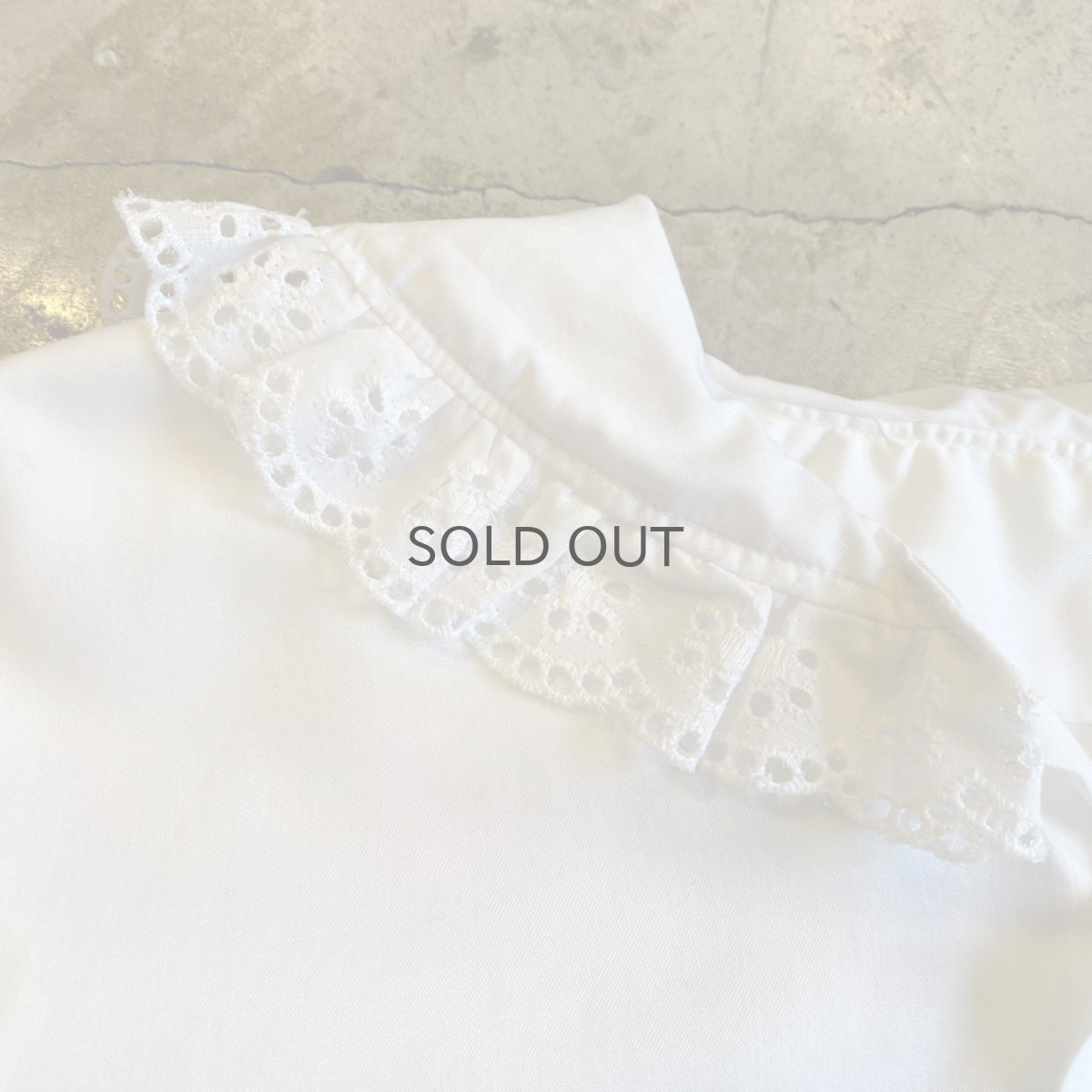 画像5: DESIGN FRILL COLLAR L/S LONG BLOUSE / Ladies L (5)