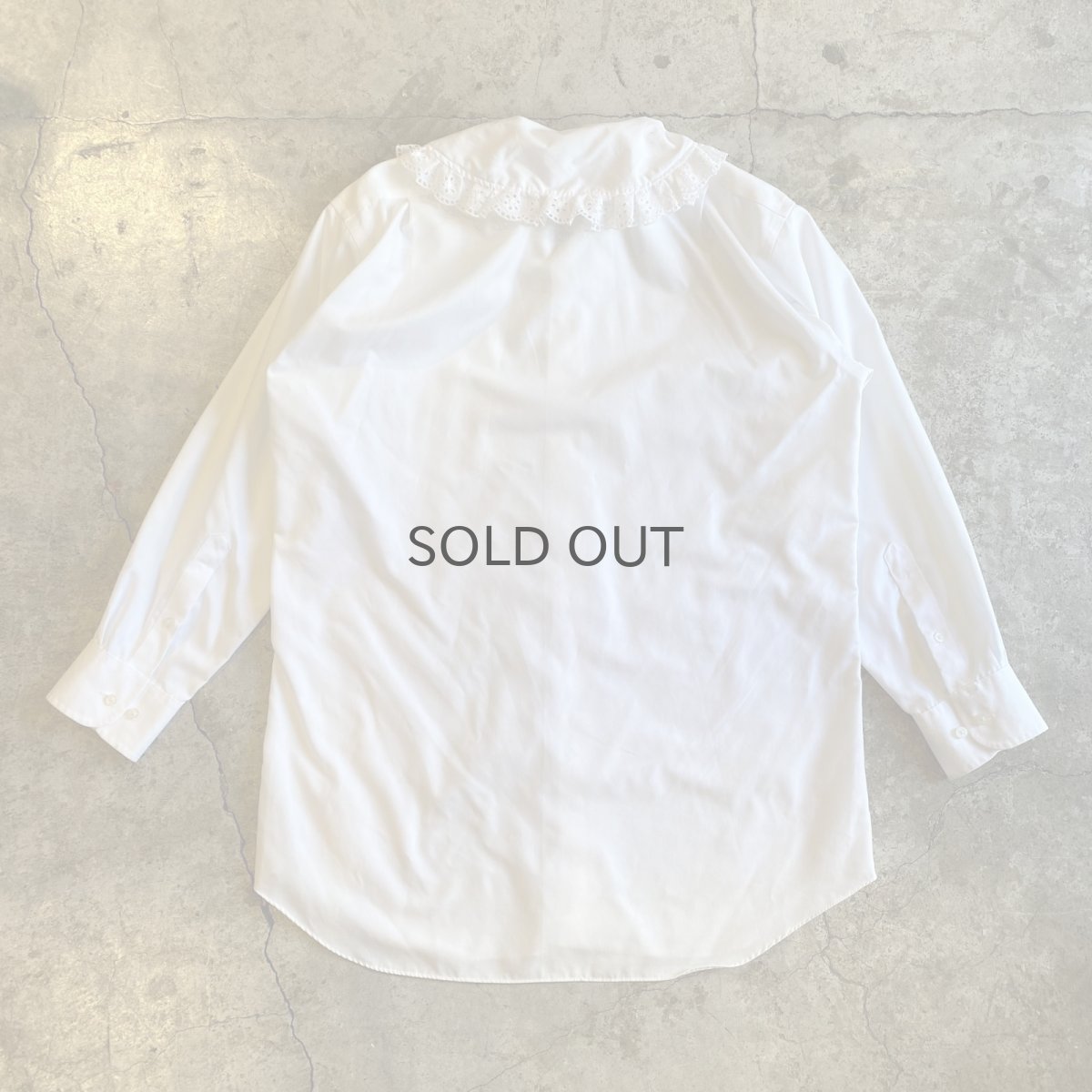 画像2: DESIGN FRILL COLLAR L/S LONG BLOUSE / Ladies L (2)