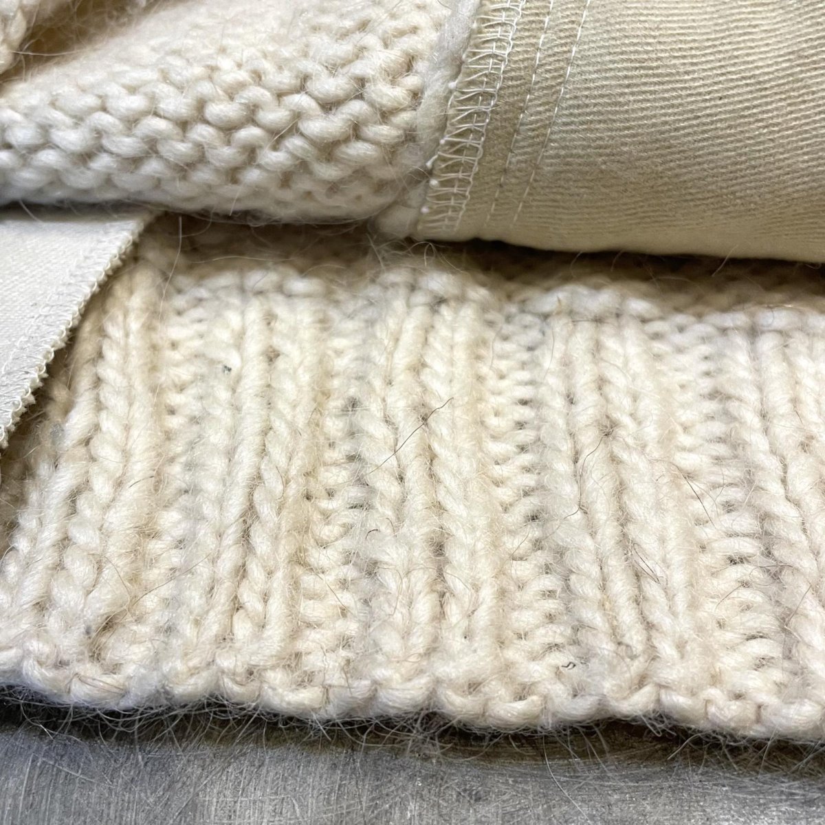 画像9: NATIVE PATTERN NECK ZIP UP KNIT JACKET / Mens L (9)