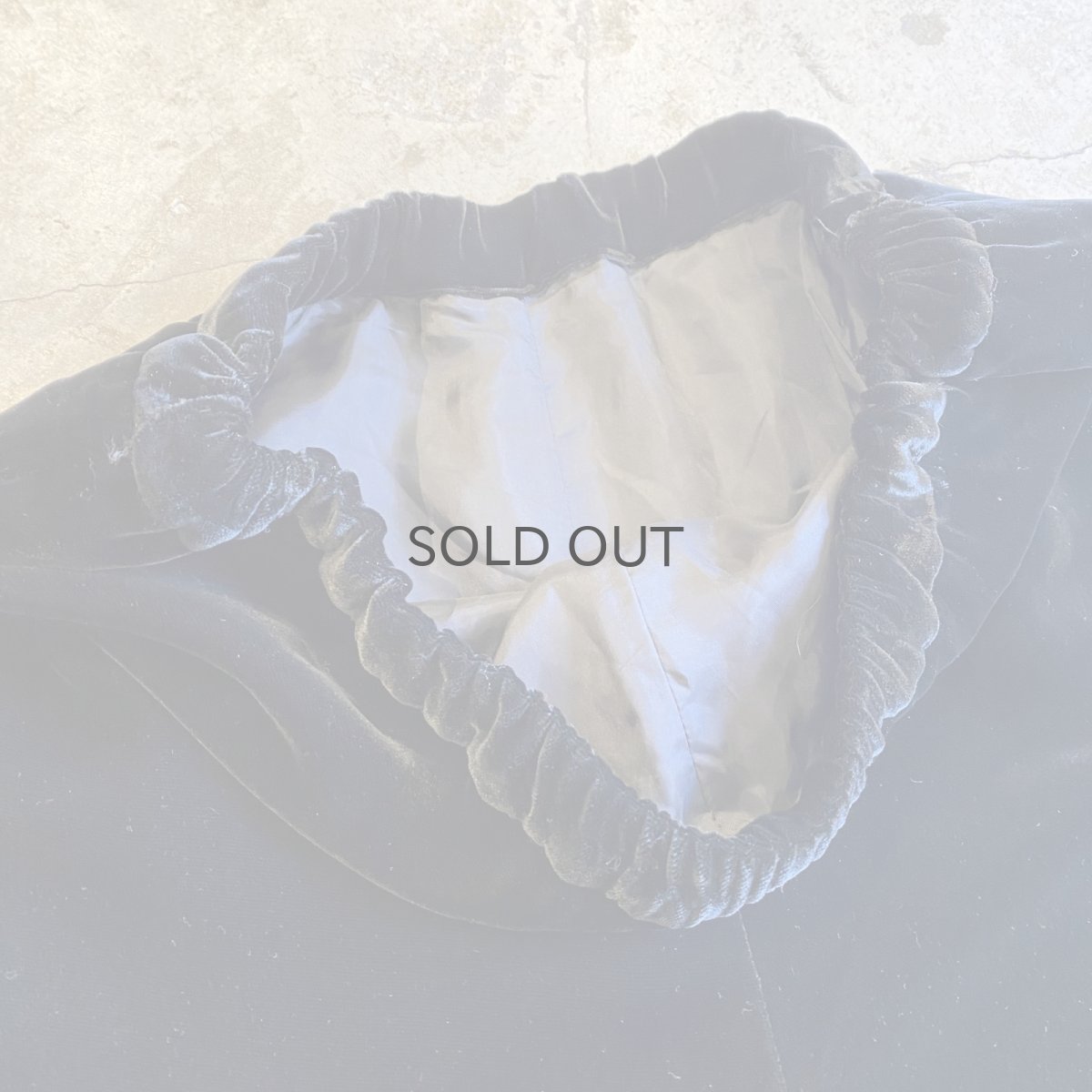 画像6: BLACK COLOR VELVET DESIGN WIDE PANTS / W24~W31 (6)