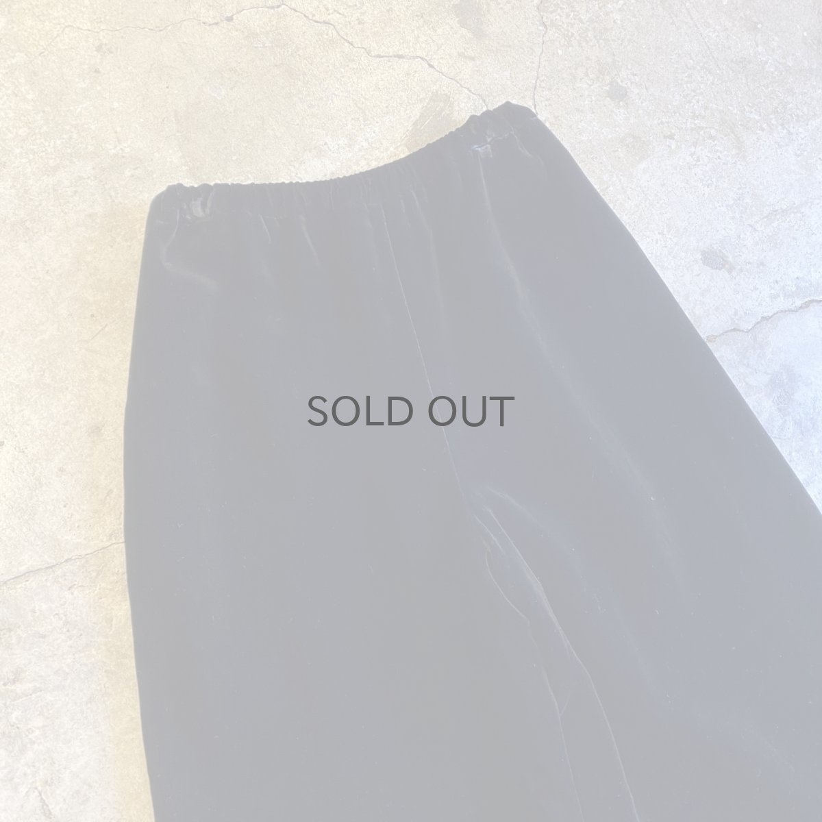 画像3: BLACK COLOR VELVET DESIGN WIDE PANTS / W24~W31 (3)