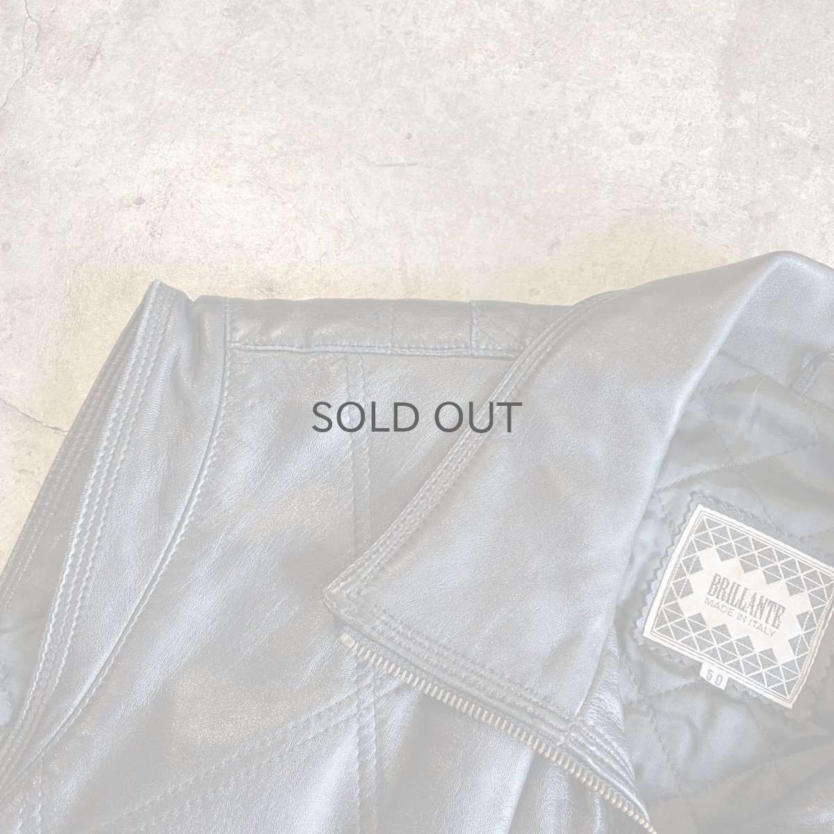 画像8: STITCH PATTERN REAL LEATHER ZIP UP VEST / Ladies L(50) / MADE IN ITALY (8)