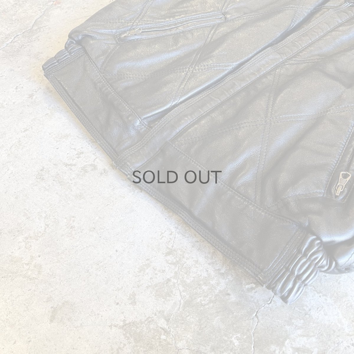 画像4: STITCH PATTERN REAL LEATHER ZIP UP VEST / Ladies L(50) / MADE IN ITALY (4)