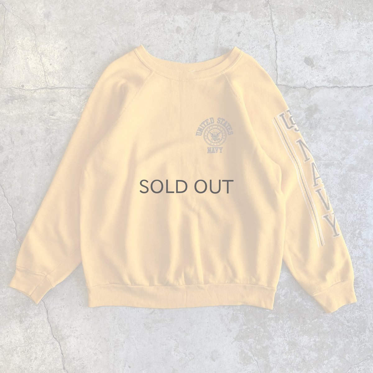 画像1: OLD SLEEVE POINT LOGO DESIGN COLLEGE COLOR L/S SWEAT / Ladies L / MADE IN USA (1)
