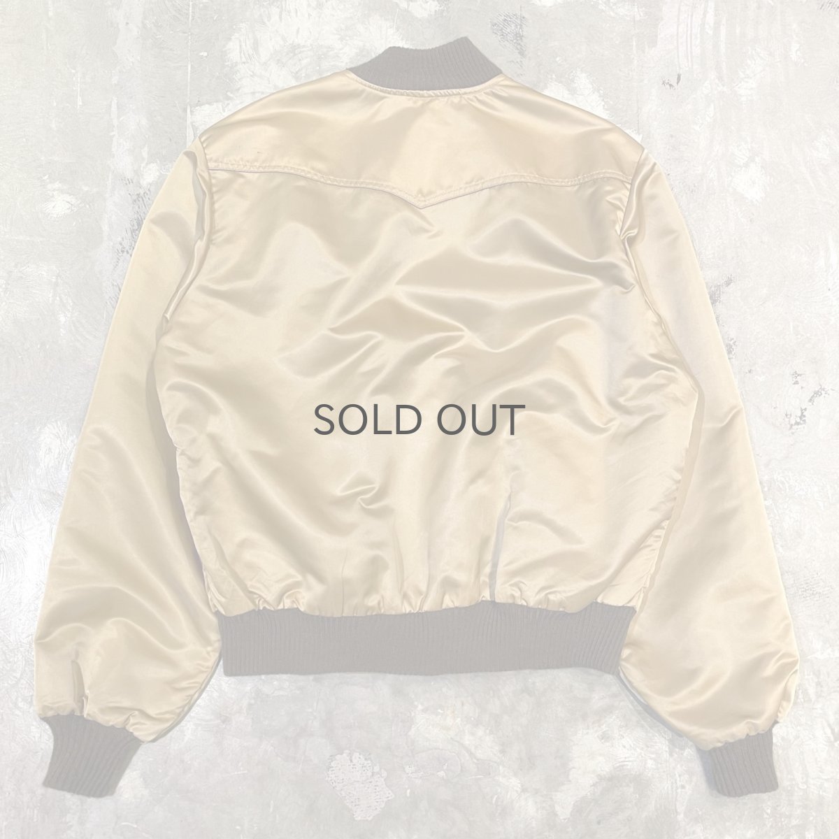 画像2: ~80's GOLD COLOR WESTERN STYLE ZIP UP JACKET / Mens L / MADE IN USA (2)