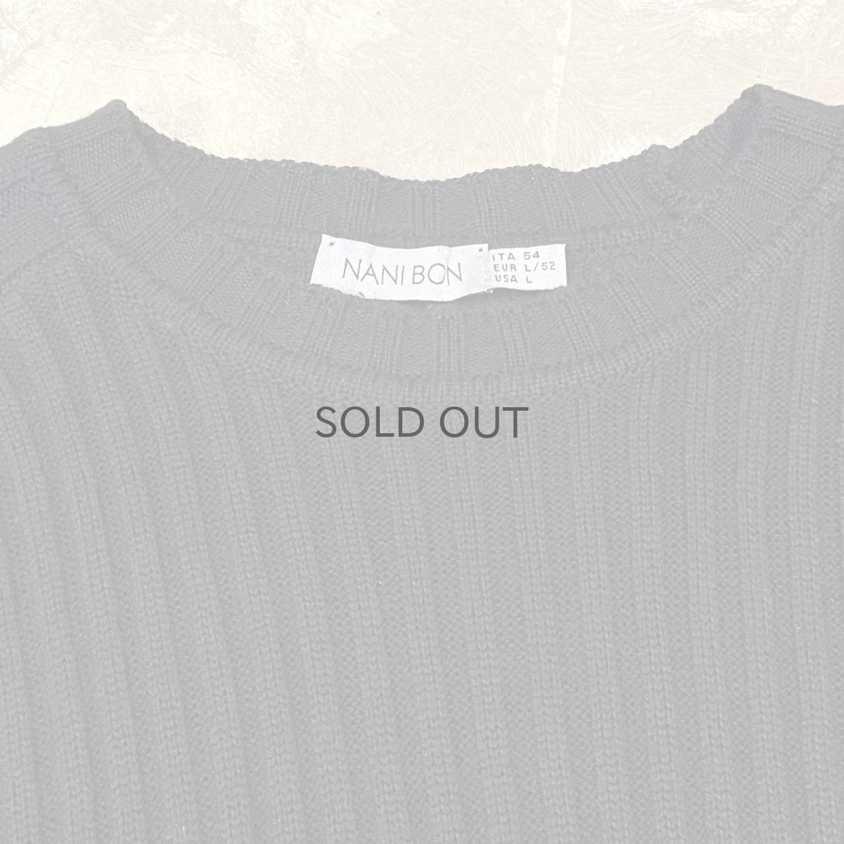 画像10: COLOR SWITCHED DAMAGE KNIT SWEATER / Mens L (10)