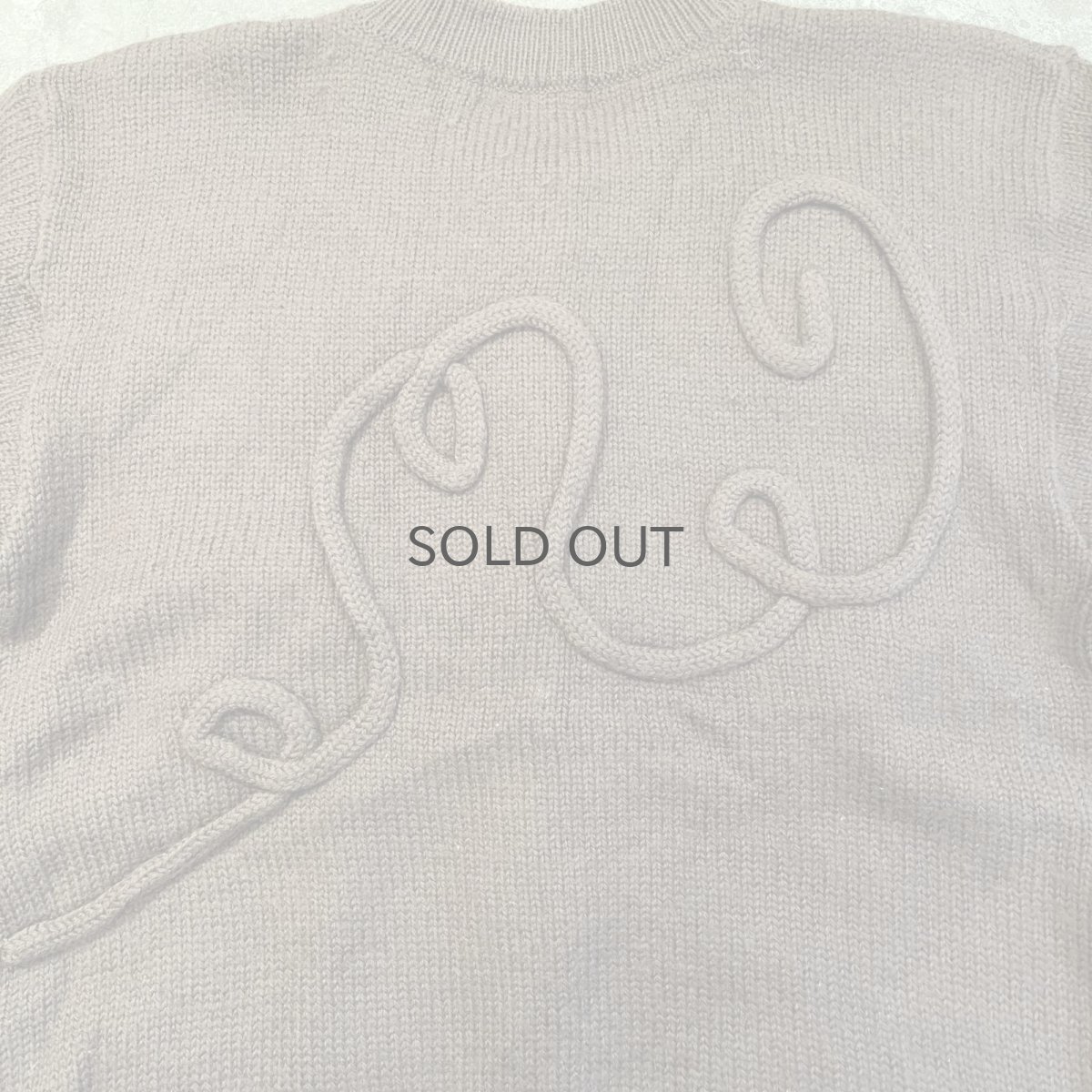 画像9: BROWN COLOR ROPE DECORATION DESIGN KNIT CARDIGAN / Ladies L (9)