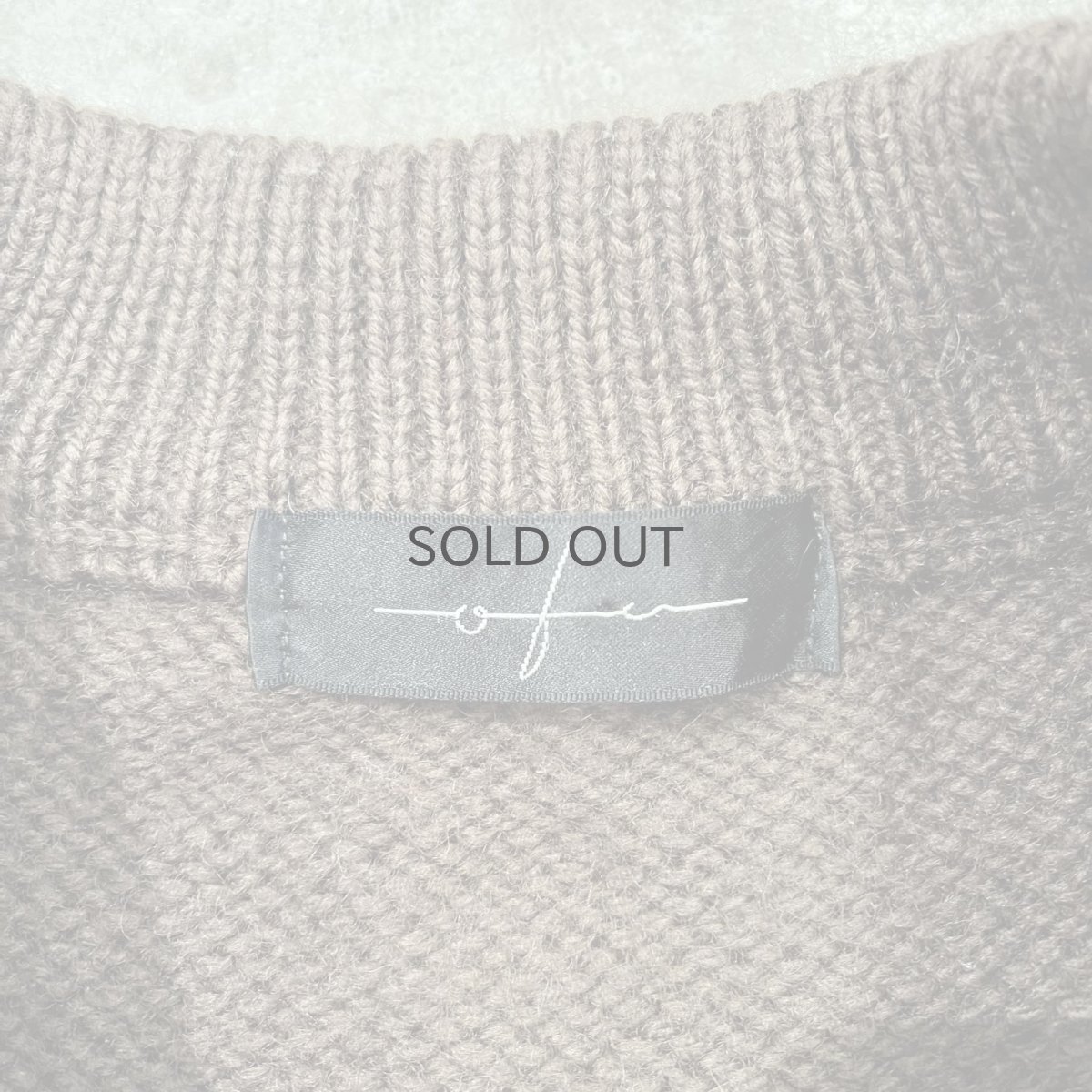 画像10: BROWN COLOR ROPE DECORATION DESIGN KNIT CARDIGAN / Ladies L (10)