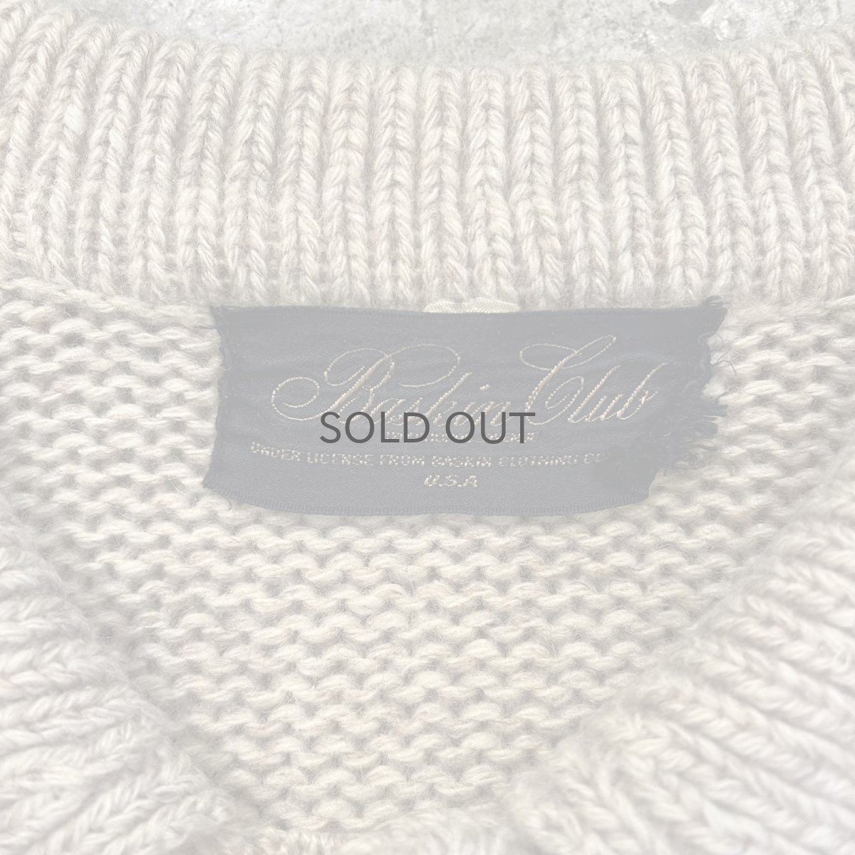 画像10: 2 COLOR LINE FRONT SPOON CABLE DESIGN POLO KNIT SWEATER / Ladies L / MADE IN USA (10)