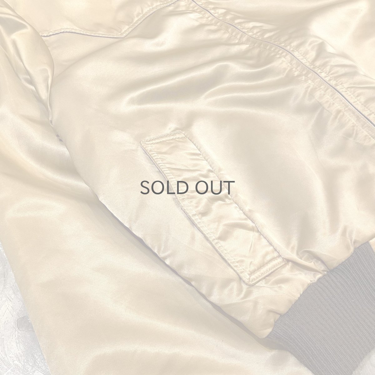 画像5: ~80's GOLD COLOR WESTERN STYLE ZIP UP JACKET / Mens L / MADE IN USA (5)