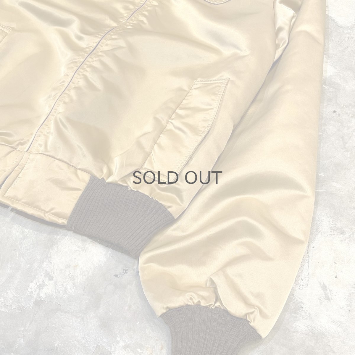 画像6: ~80's GOLD COLOR WESTERN STYLE ZIP UP JACKET / Mens L / MADE IN USA (6)