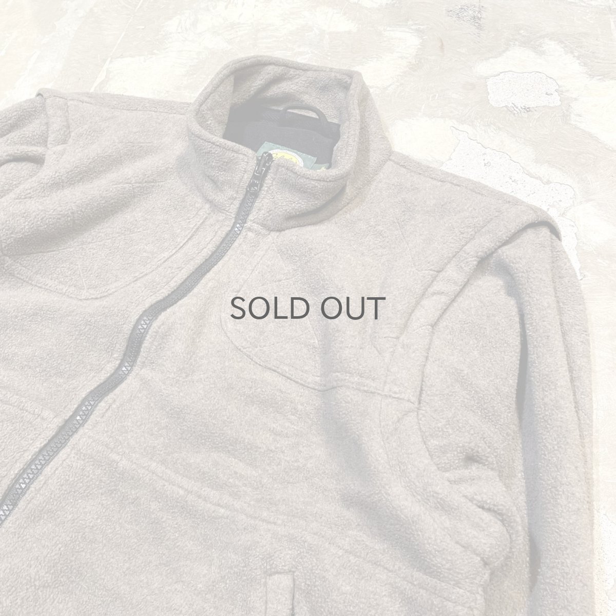 画像5: SLEEVE GIMMICK HUNTING STYLE FLEECE ZIP UP JACKET / Mens M(L) (5)