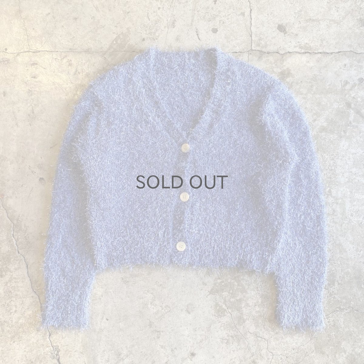 画像1: SHAGGY KNIT DESIGN GLITTER COLOR L/S CARDIGAN / Ladies M (1)