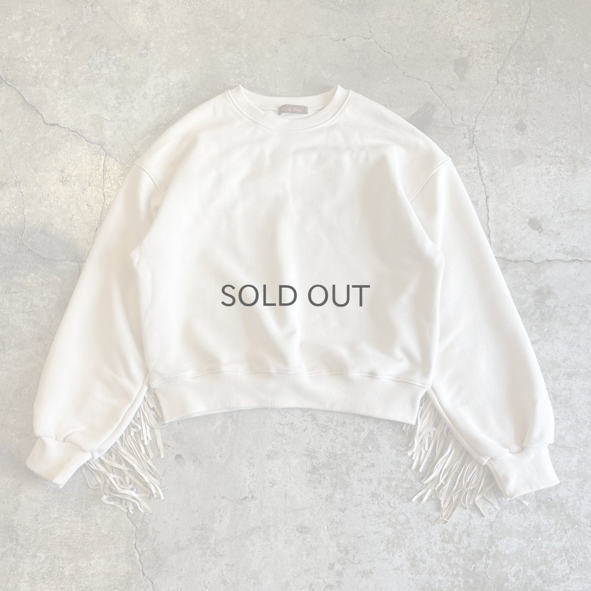 画像2: 【Wiz&Witch】"WANDERER" FRINGE SWEAT / OS / WHITE (2)