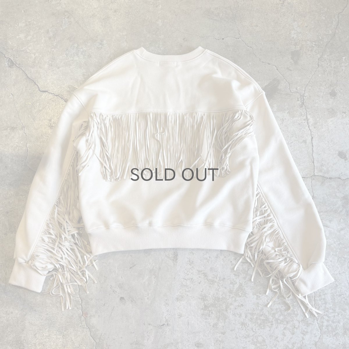 画像1: 【Wiz&Witch】"WANDERER" FRINGE SWEAT / OS / WHITE (1)