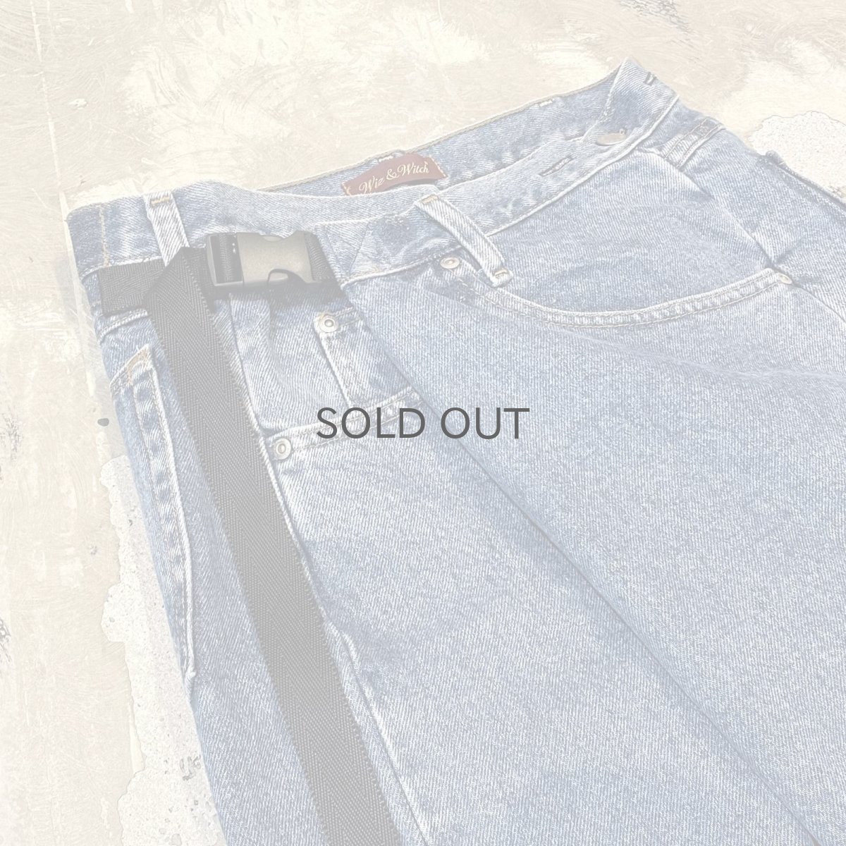 画像3: 【Wiz&Witch】"WEIRD" FUTURE WRAP DENIM PANTS / BLUE / FREE (3)