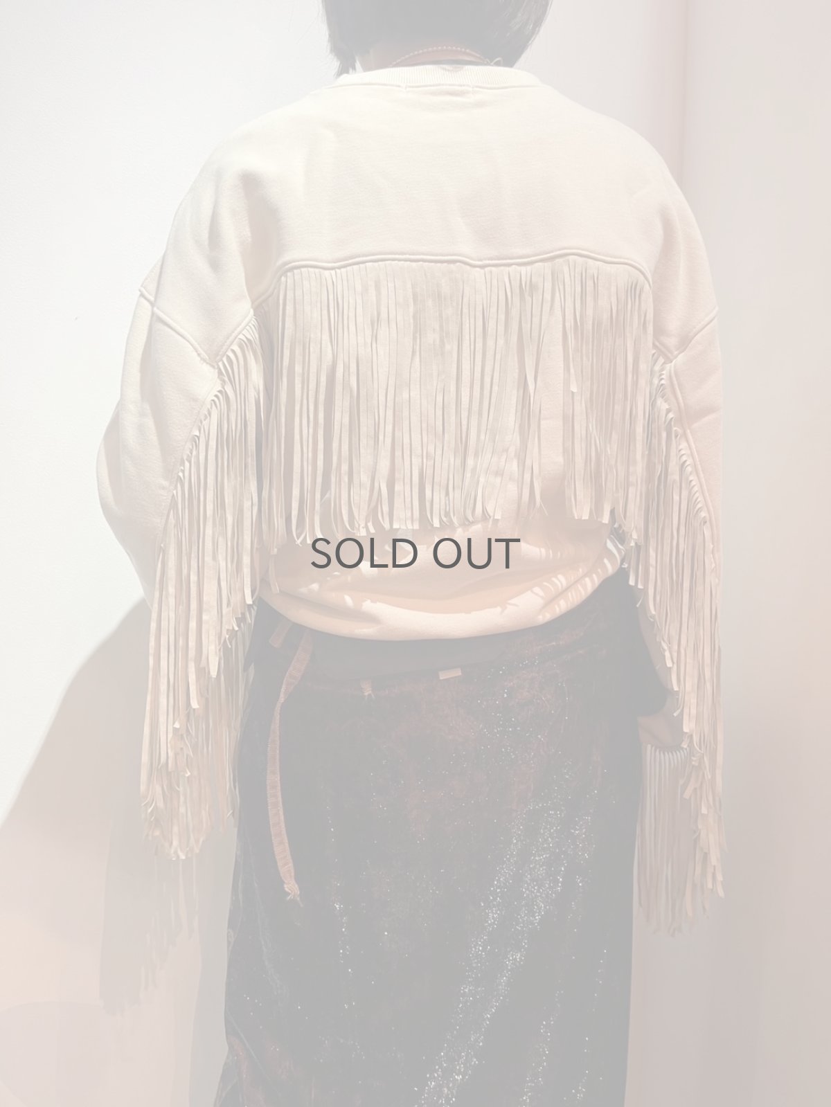 画像11: 【Wiz&Witch】"WANDERER" FRINGE SWEAT / OS / WHITE (11)