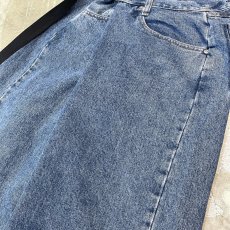 画像4: 【Wiz&Witch】"WEIRD" FUTURE WRAP DENIM PANTS / BLUE / FREE (4)