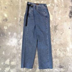 画像1: 【Wiz&Witch】"WEIRD" FUTURE WRAP DENIM PANTS / BLUE / FREE (1)