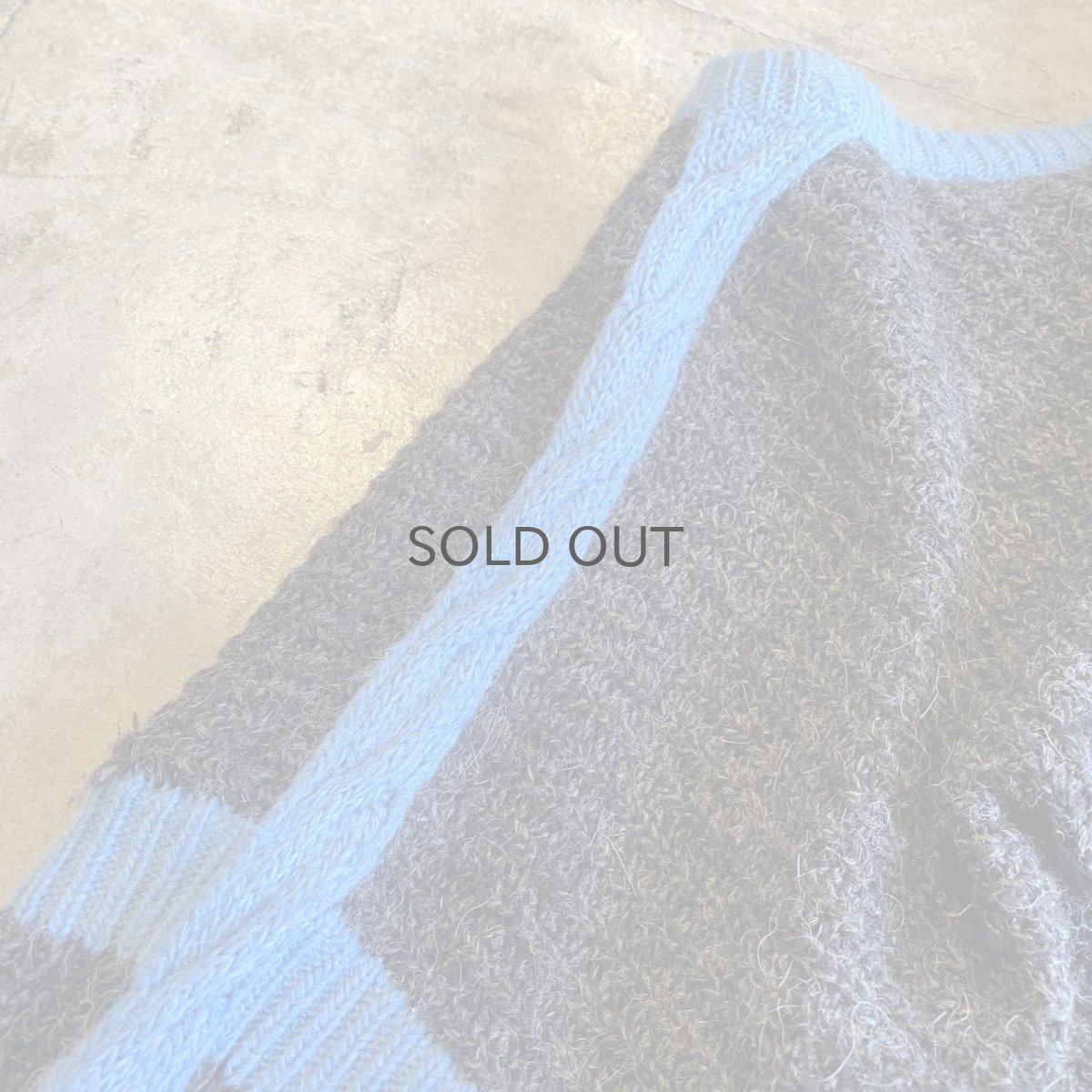 画像9: OLD SHOULDER LINE COLOR KNIT SWEATER / Ladies L / MADE IN ITALY (9)