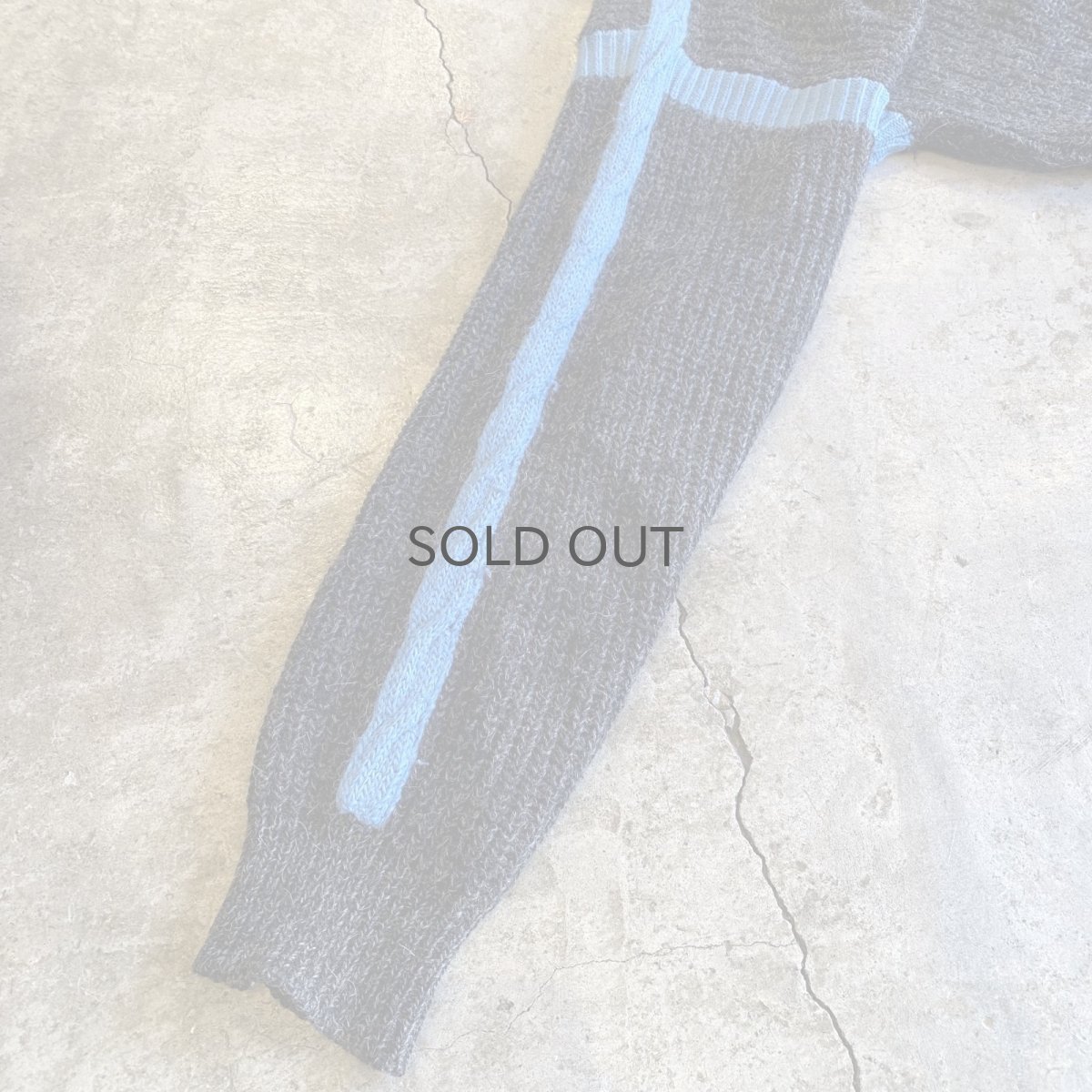 画像8: OLD SHOULDER LINE COLOR KNIT SWEATER / Ladies L / MADE IN ITALY (8)